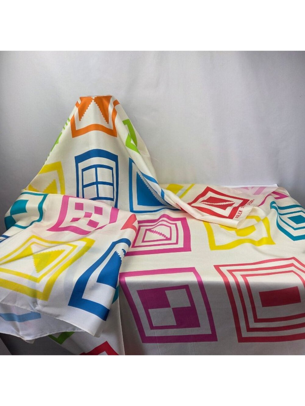 Ruth Adler Schnee Designs Geometric Print Silk Scarf